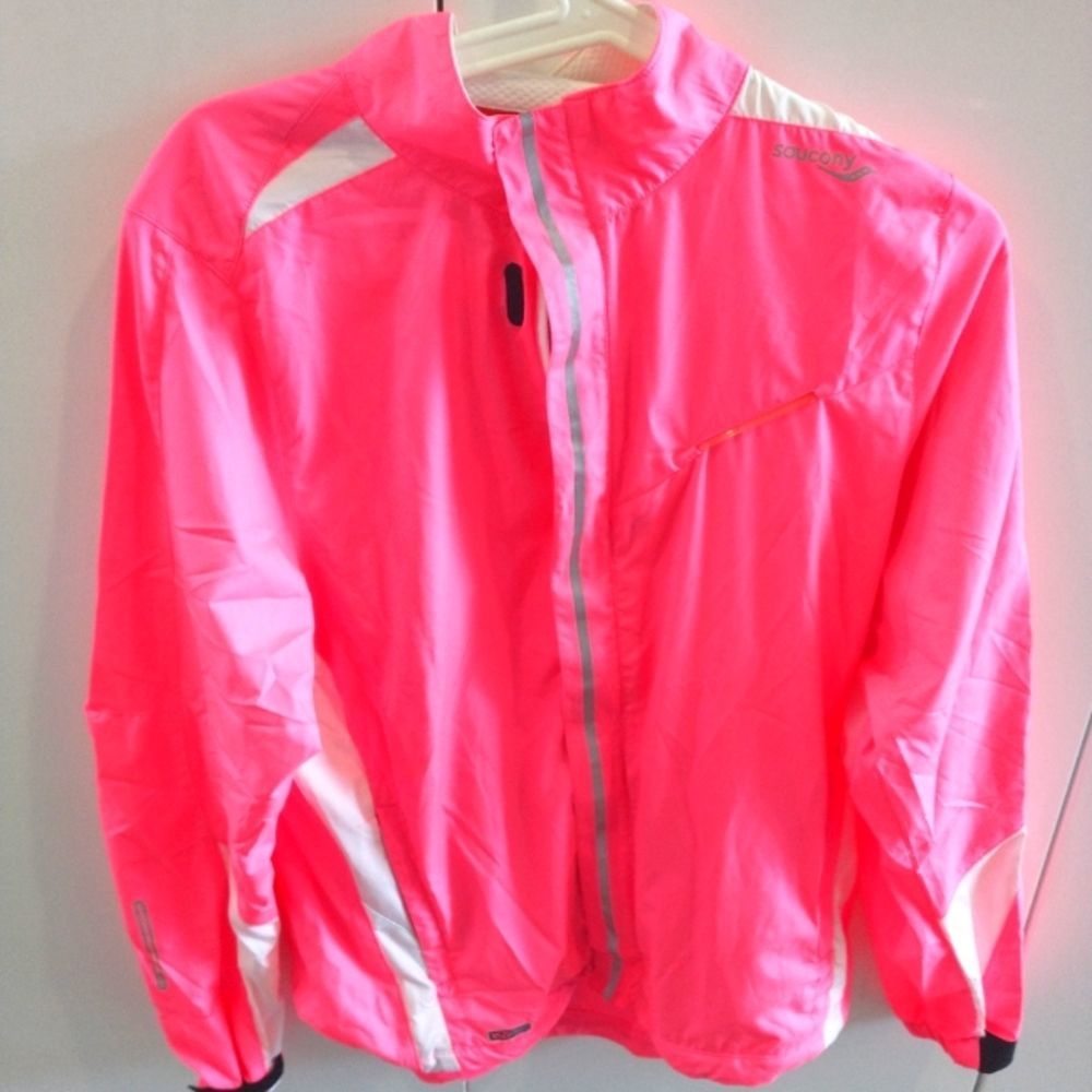 Hot Pink Zip Up Saucony Athletic Jacket